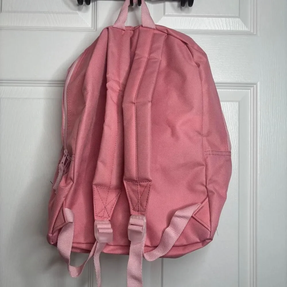 One Size Pink Strawberry Print Kids Backpack
